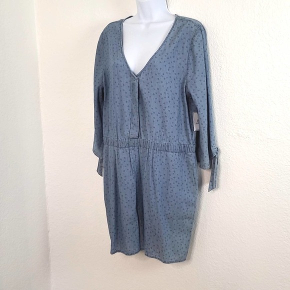 Susina women's Chambray Romper size L - Picture 1 of 8